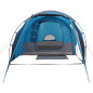 Tente de camping tunnel 4 personnes bleu imperméable