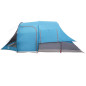 Tente de camping tunnel 4 personnes bleu imperméable