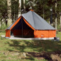 Tente familiale tipi 12 personnes gris et orange imperméable