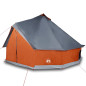 Tente familiale tipi 12 personnes gris et orange imperméable