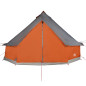 Tente familiale tipi 12 personnes gris et orange imperméable