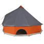 Tente familiale tipi 12 personnes gris et orange imperméable