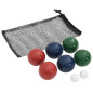 Ensemble de boules Bocce 8 pcs sac de transport bois pin massif