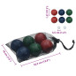 Ensemble de boules Bocce 8 pcs sac de transport bois pin massif