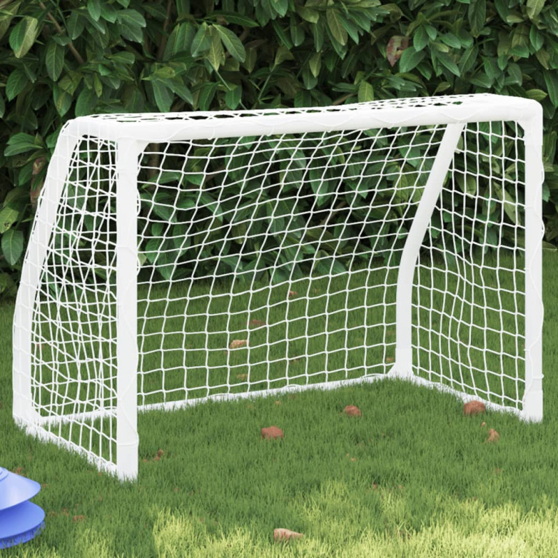 Buts de football pour enfants 2 pcs avec ballon blanc métal