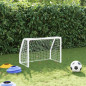 Buts de football pour enfants 2 pcs avec ballon blanc métal