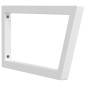 Supports d étagères pour lavabo 2 pcs blanc trapèze acier