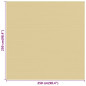 Tapis de tente beige 250x250 cm PEHD