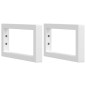 Supports d étagères pour lavabo 2 pcs blanc rectangulaire acier