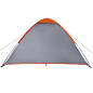 Tente de camping à dôme 4 personnes gris et orange imperméable