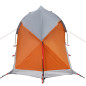 Tente de camping à dôme 1 personne gris et orange imperméable