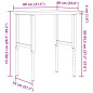 Établi 80x60x(73 99,5) cm bois de chêne massif rectangulaire