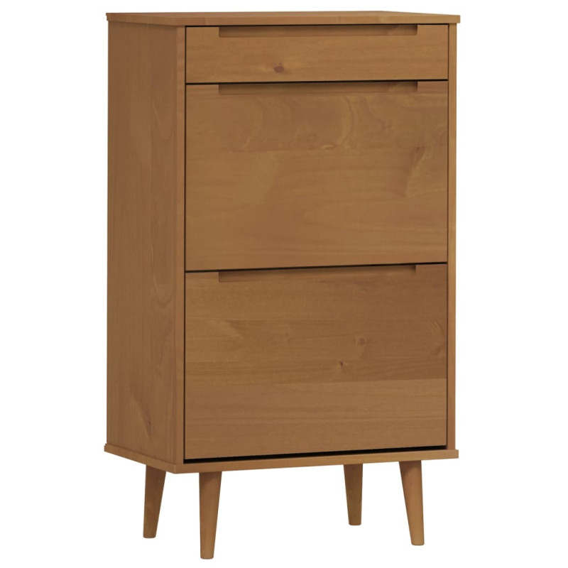 Armoire à chaussures MOLDE Marron 59,5x35x103 cm Bois de pin