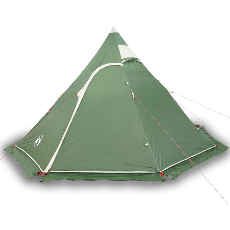 Tente de camping tipi 5 personnes vert imperméable