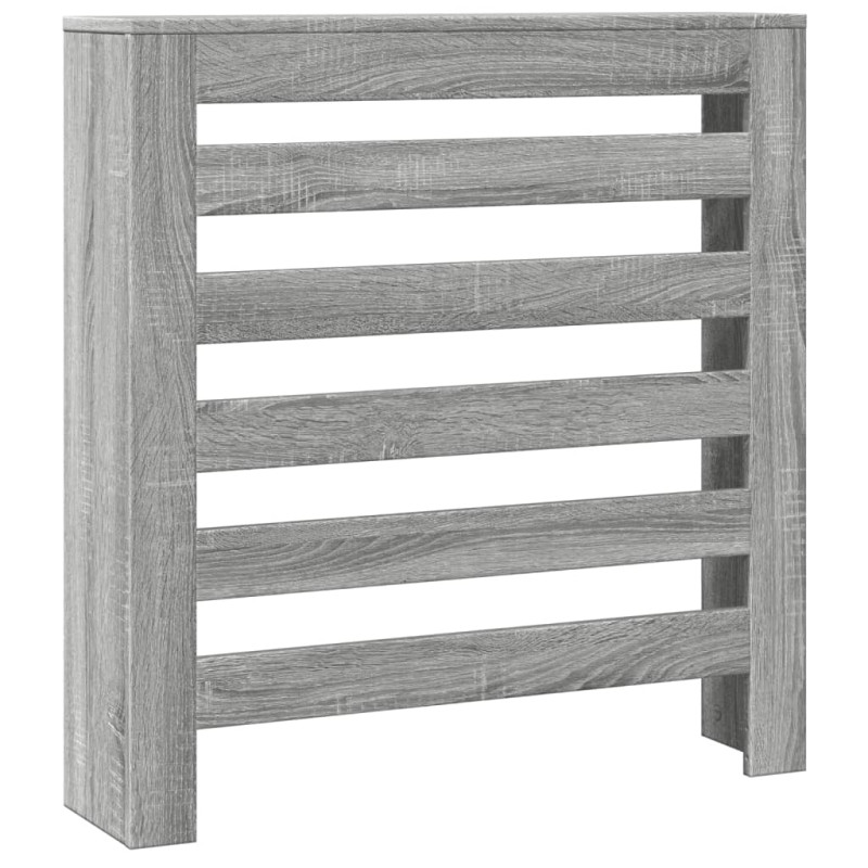 Cache radiateur sonoma gris 78x20x82 cm bois d ingénierie