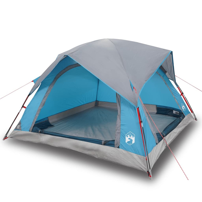 Tente de camping de cabine 4 personnes bleu imperméable