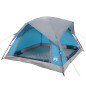 Tente de camping de cabine 4 personnes bleu imperméable