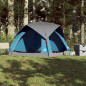 Tente de camping de cabine 4 personnes bleu imperméable