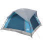 Tente de camping de cabine 4 personnes bleu imperméable