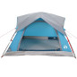 Tente de camping de cabine 4 personnes bleu imperméable