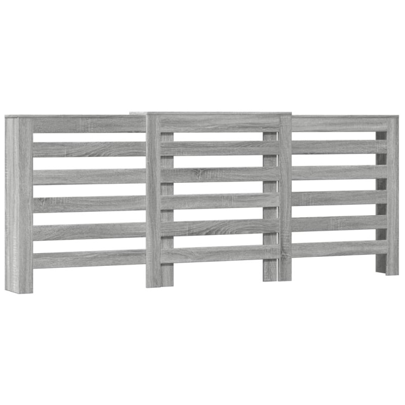 Cache radiateur sonoma gris 205x21,5x83,5 cm bois d ingénierie