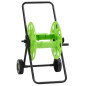 Chariot enrouleur vert pour tuyau de 60 m 1 2" acier