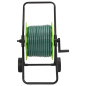 Chariot enrouleur vert avec jeu de raccords de tuyaux 1,9cm 30m