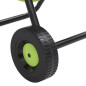 Chariot enrouleur vert avec jeu de raccords de tuyaux 1,9cm 30m