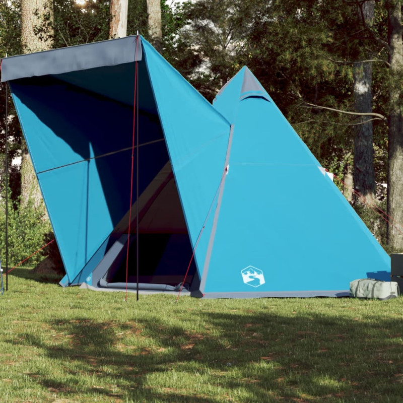 Tente familiale tipi 6 personnes bleu imperméable