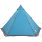 Tente familiale tipi 6 personnes bleu imperméable