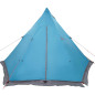 Tente familiale tipi 6 personnes bleu imperméable