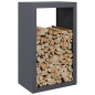 Portant de bois de chauffage anthracite 60x40x100 cm acier