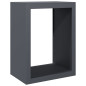 Portant de bois de chauffage anthracite 60x40x80 cm acier