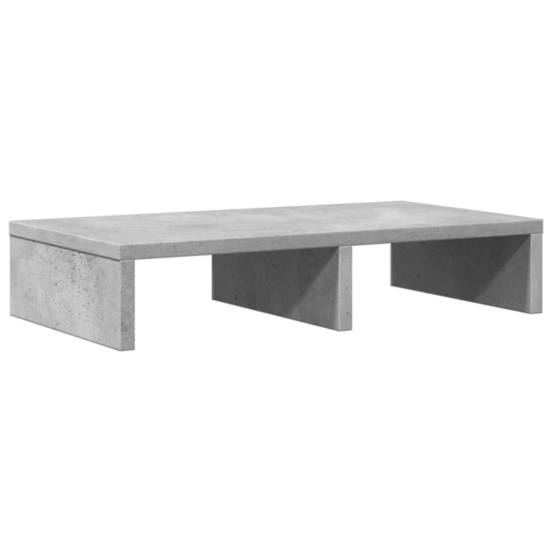 Support de moniteur gris béton 50x27x10 cm bois d ingénierie