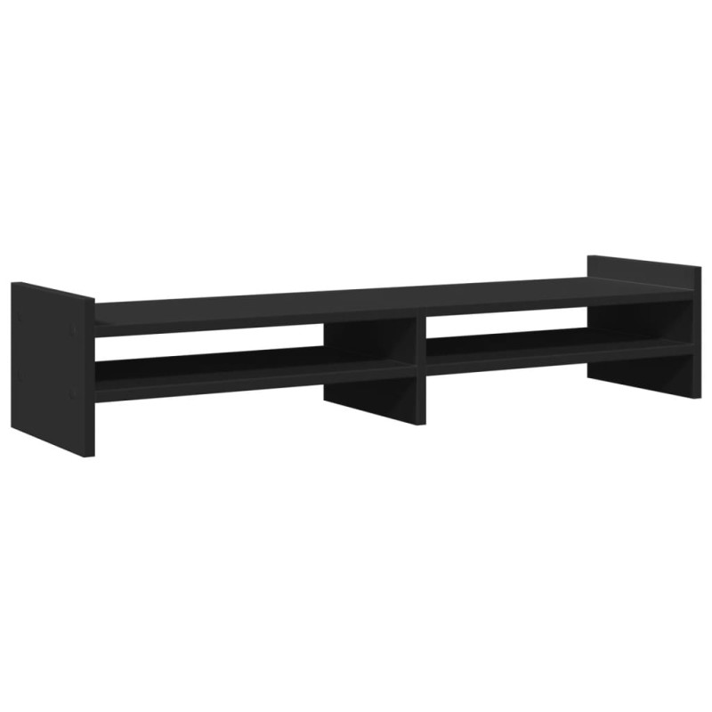 Support de moniteur noir 100x27x20 cm bois d ingénierie