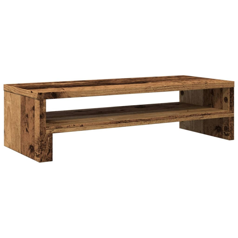 Support de moniteur vieux bois 54x22x15 cm bois d ingénierie