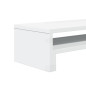 Support de moniteur blanc 54x22x15 cm bois d ingénierie