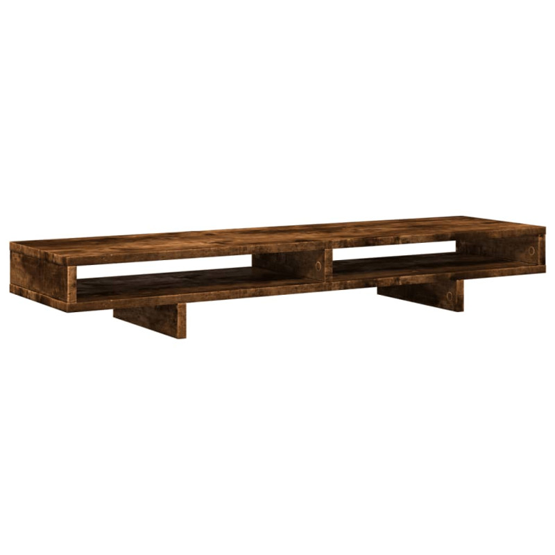 Support de moniteur chêne fumé 100x27x15 cm bois d ingénierie