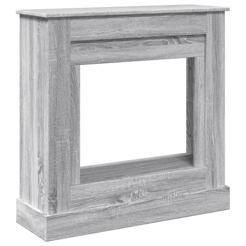 Cadre de cheminée sonoma gris 90x30x90 cm bois d ingénierie