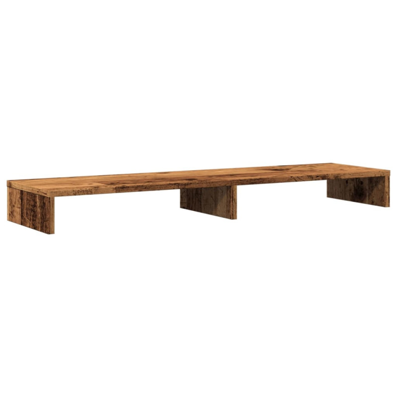 Support de moniteur vieux bois 100x27x10 cm bois d ingénierie