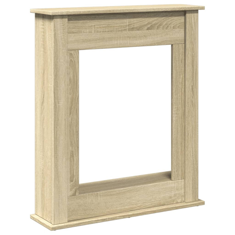 Cadre de cheminée chêne sonoma 75x20x87,5 cm bois d ingénierie