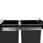 Poubelle amovible de cuisine Fermeture en douceur 36 L