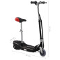 Trottinette pour enfants avec selle et LED 120 W noir