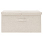 Boîte de rangement Tissu 50x30x25 cm Crème