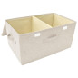 Boîte de rangement Tissu 50x30x25 cm Crème