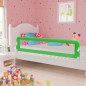 Barrière de sécurité de lit d enfant Vert 180x42 cm Polyester