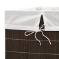 Panier à linge rectangulaire Bambou Marron foncé