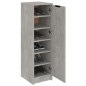 Armoire à chaussures Gris béton 30x35x100 cm Bois d ingénierie