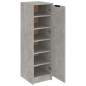 Armoire à chaussures Gris béton 30x35x100 cm Bois d ingénierie