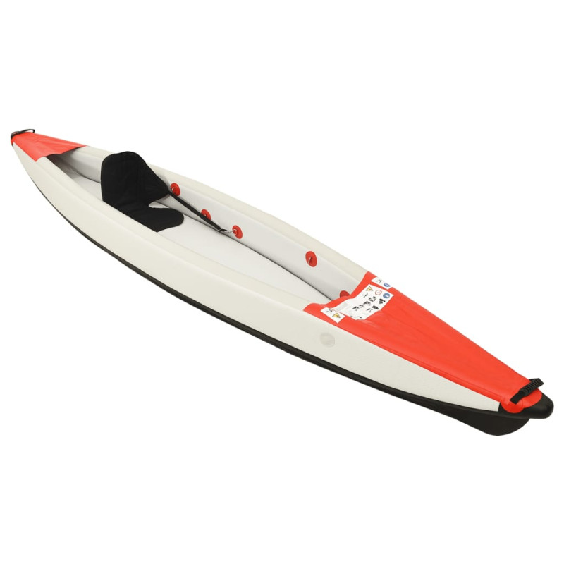 Kayak gonflable rouge 375x72x31 cm polyester